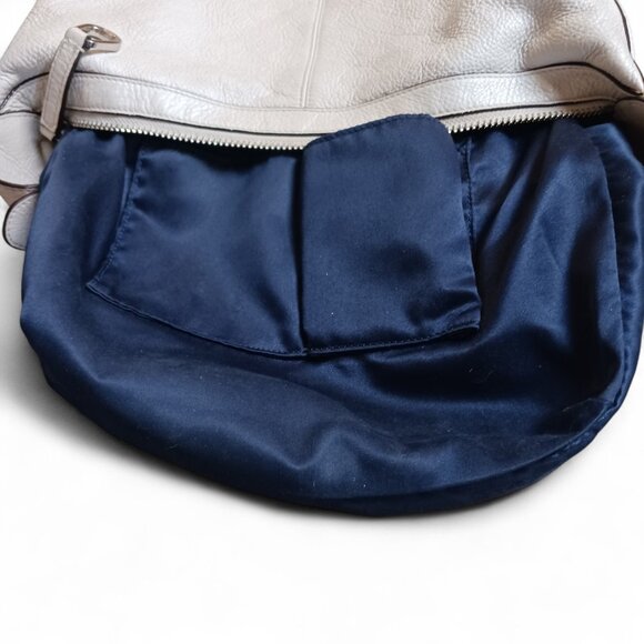 Coach Avery Hobo Bag Ivory Pebbled Leather Silver Hardware - Picture 10 of 12